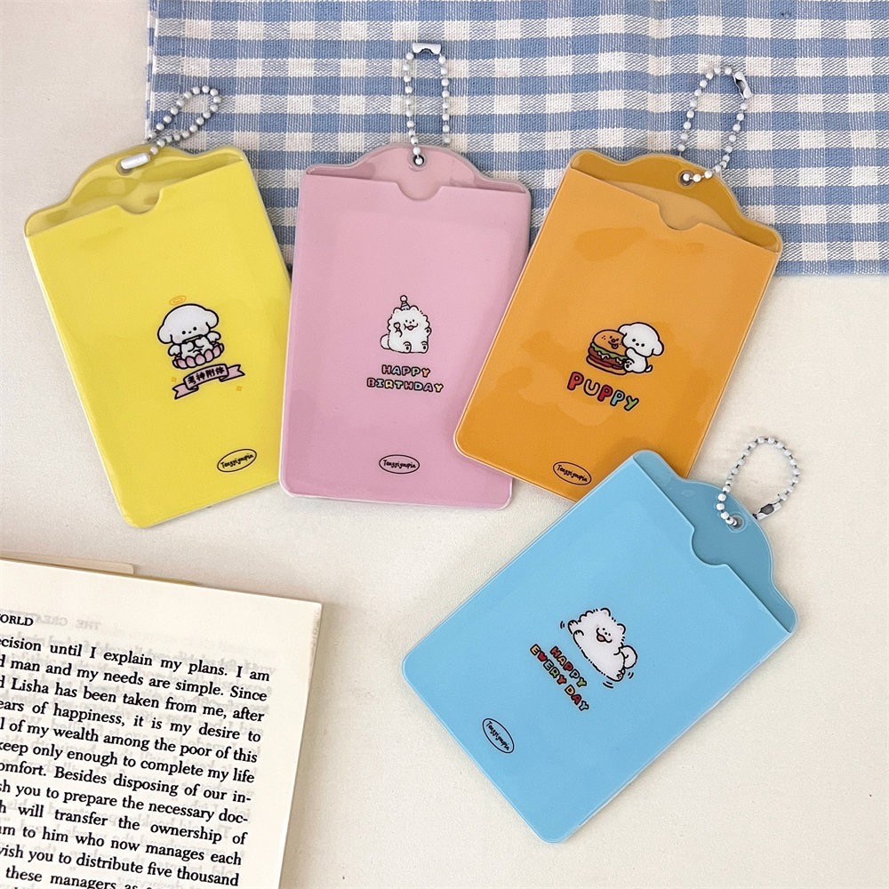 (🆕）原創可愛動物 小狗卡套 少女 偶像明星愛豆專輯小卡 照片悠遊卡 跑咖 演唱會 保護套 追星必備-細節圖4