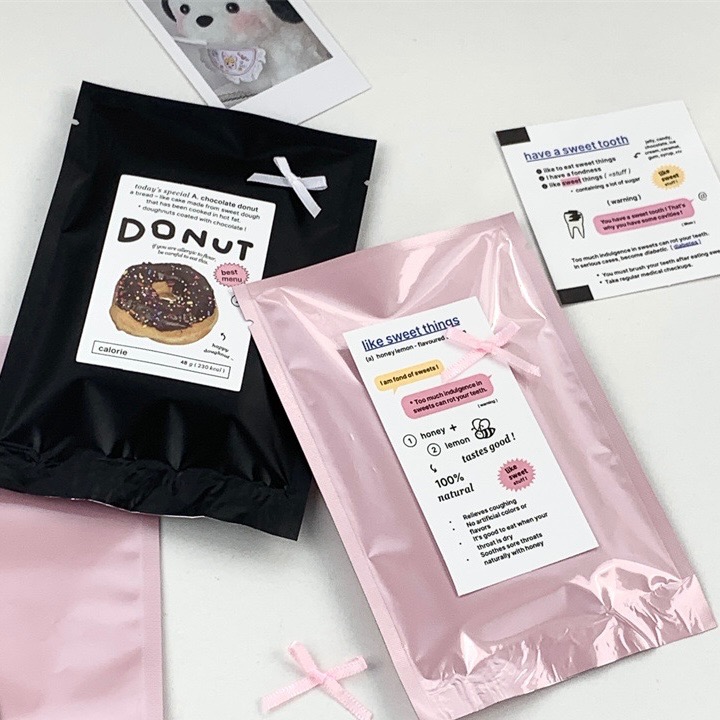 （🆕）ins風 粉色熱封袋 偶像明星愛豆專輯小卡 出卡禮物袋 貴婦包裝卡套 密封袋 高顏值珠光 包裝袋 追星必備-細節圖5