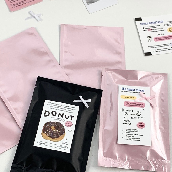 （🆕）ins風 粉色熱封袋 偶像明星愛豆專輯小卡 出卡禮物袋 貴婦包裝卡套 密封袋 高顏值珠光 包裝袋 追星必備-細節圖6