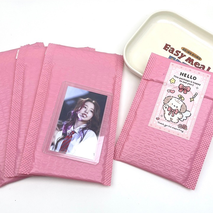 （🆕）彩色馬卡龍 打包出貨 偶像明星愛豆專輯小卡 保護泡泡紙 氣泡袋 打包袋 卡套氣泡信封袋 出卡 追星必備-細節圖3