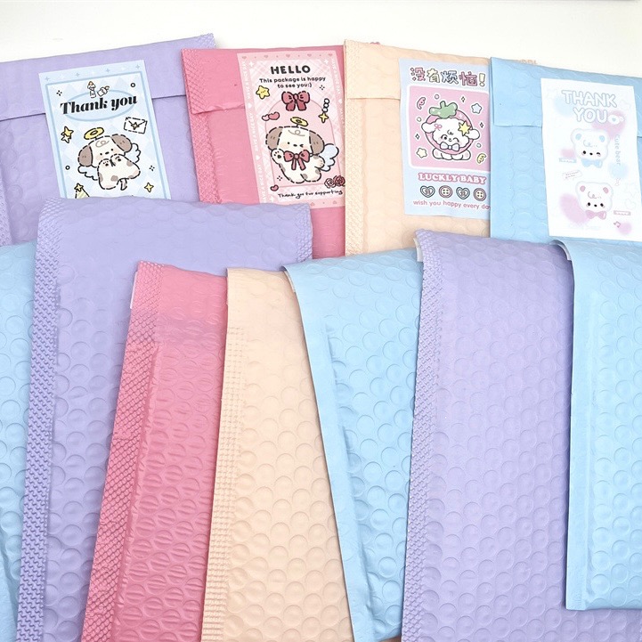 （🆕）彩色馬卡龍 打包出貨 偶像明星愛豆專輯小卡 保護泡泡紙 氣泡袋 打包袋 卡套氣泡信封袋 出卡 追星必備-細節圖5