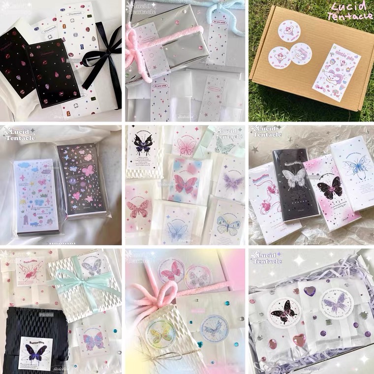 （🆕）透明觸角 福袋盲盒 封口貼 貼紙 偶像明星愛豆專輯小卡 小紅書 打包包材 LucidTentacle 追星必備-細節圖2
