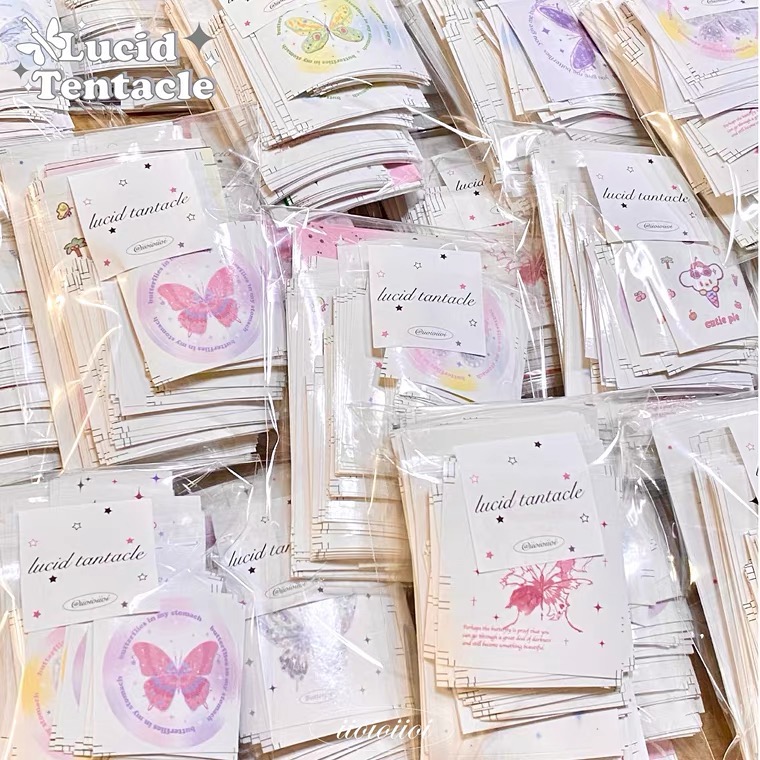 （🆕）透明觸角 福袋盲盒 封口貼 貼紙 偶像明星愛豆專輯小卡 小紅書 打包包材 LucidTentacle 追星必備-細節圖3