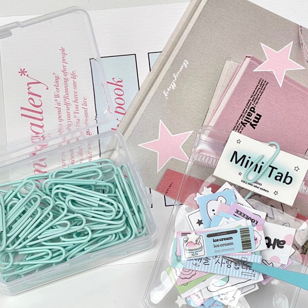 （🆕）ins風馬卡龍色 迴紋針卡頭重複使用 偶像明星愛豆專輯小卡 出卡打包小紅書同款 包材 文件整理收納 追星必備-細節圖3