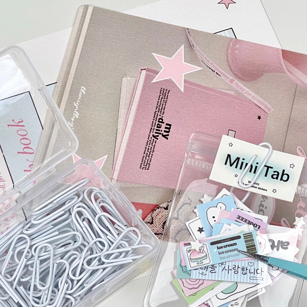 （🆕）ins風馬卡龍色 迴紋針卡頭重複使用 偶像明星愛豆專輯小卡 出卡打包小紅書同款 包材 文件整理收納 追星必備-細節圖5