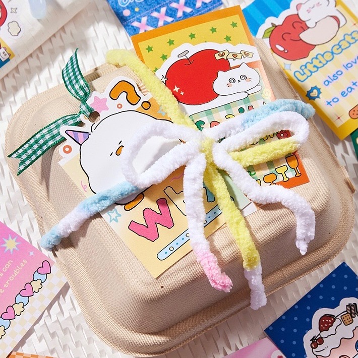 （🆕）寓見誠品原創一包20張 小藝術家系列 創意韓系卡通貼紙 封口貼手帳 出卡包卡 包材DIY異形封口貼紙 追星必備-細節圖5