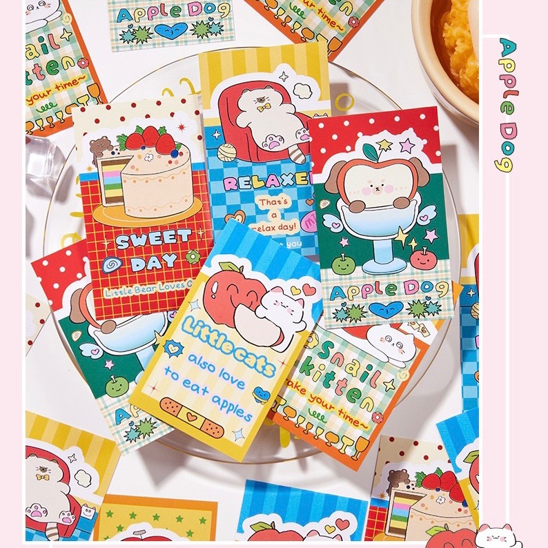 （🆕）寓見誠品原創一包20張 小藝術家系列 創意韓系卡通貼紙 封口貼手帳 出卡包卡 包材DIY異形封口貼紙 追星必備-細節圖6