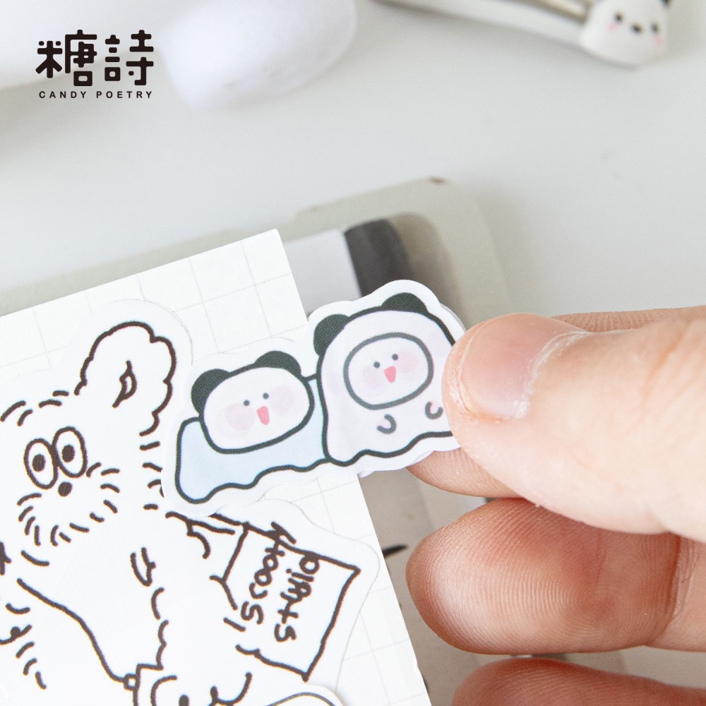 (🆕）糖詩原創 出卡索引貼 手翻書預告系列 追星 偶像明星愛豆專輯小卡 貴婦包裝 可愛卡通動物 咕卡手帳裝飾貼-細節圖4