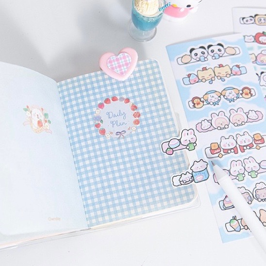 (🆕）糖詩原創 出卡索引貼 手翻書預告系列 追星 偶像明星愛豆專輯小卡 貴婦包裝 可愛卡通動物 咕卡手帳裝飾貼-細節圖5