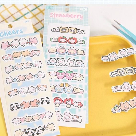 (🆕）糖詩原創 出卡索引貼 手翻書預告系列 追星 偶像明星愛豆專輯小卡 貴婦包裝 可愛卡通動物 咕卡手帳裝飾貼-細節圖7