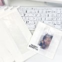 （🆕）高顏值 白色開窗卷邊 偶像明星愛豆專輯小卡 出卡打包 包裝小禮物 明信片自印小卡 麵包袋 打包材料 追星必備-規格圖4