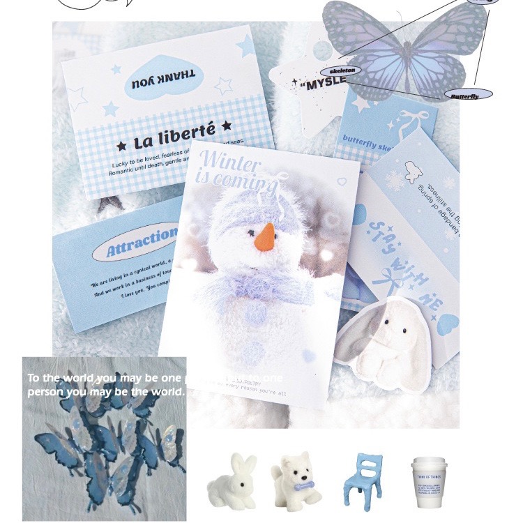 （🆕）糖詩 原創卡片貼紙包 浪漫主義系列 韓系ins風 芭蕾風 偶像明星愛豆專輯 打包出卡 可愛咕卡貼手帳素材裝飾-細節圖7