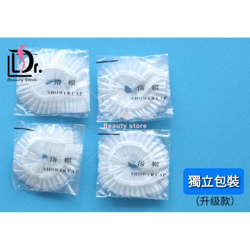[含稅附發票]拋棄式浴帽 100入1包 spa 美容 三溫暖 PE浴帽 毛毛蟲浴帽 不織布浴帽-細節圖2