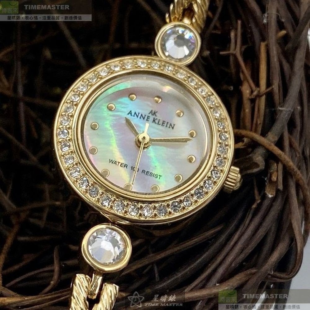 AnneKlein:手錶,型號:AN00567,女錶20mm金色錶殼貝母變色錶面精鋼錶帶款-細節圖4