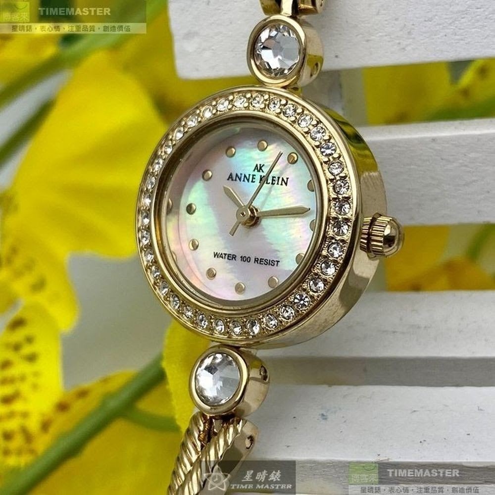 AnneKlein:手錶,型號:AN00567,女錶20mm金色錶殼貝母變色錶面精鋼錶帶款-細節圖6