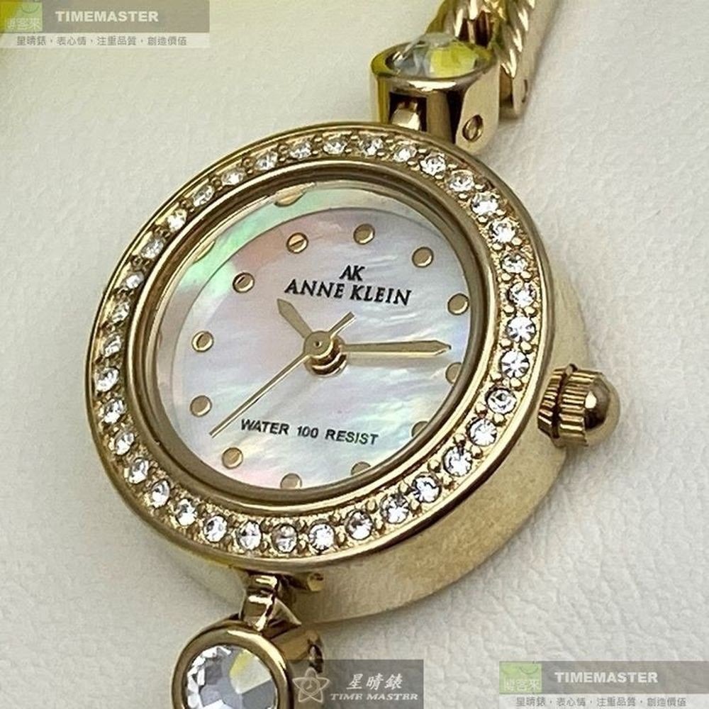 AnneKlein:手錶,型號:AN00567,女錶20mm金色錶殼貝母變色錶面精鋼錶帶款-細節圖8