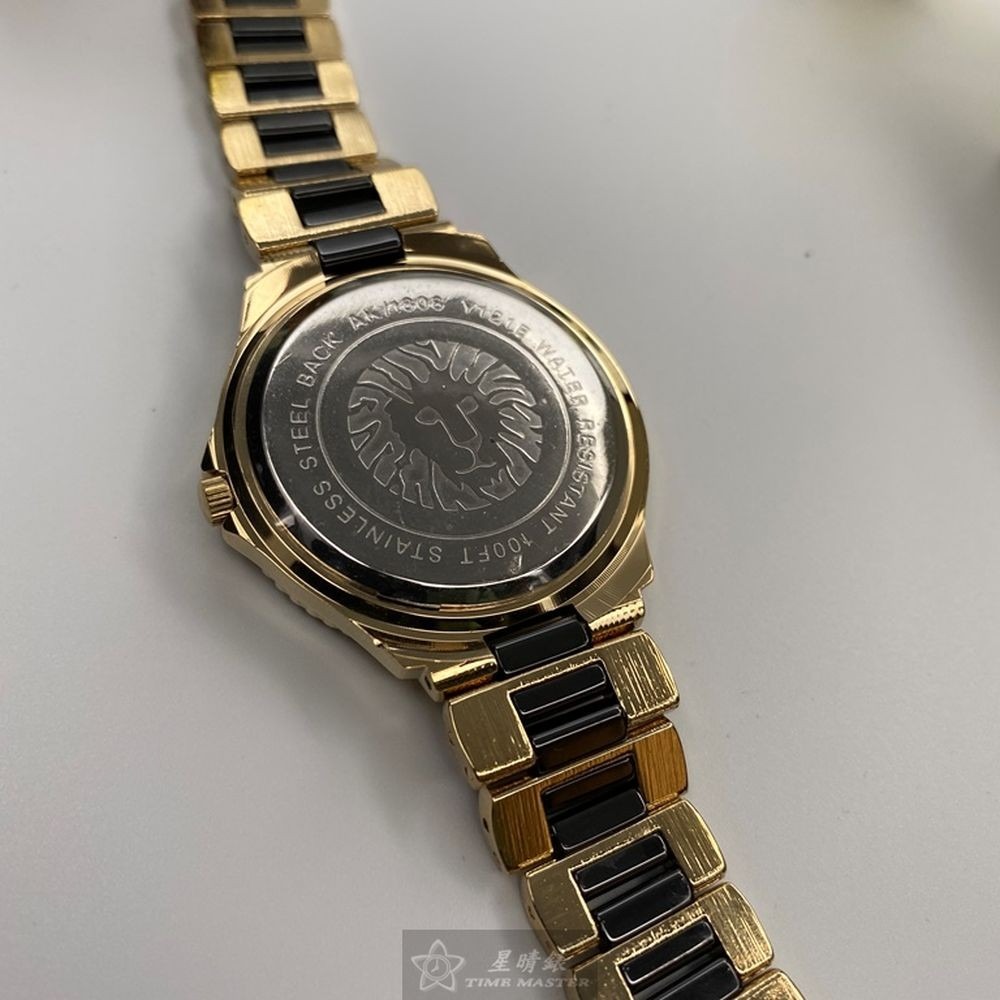 AnneKlein:手錶,型號:AN00553,女錶38mm金色錶殼黑色錶面精鋼錶帶款-細節圖6