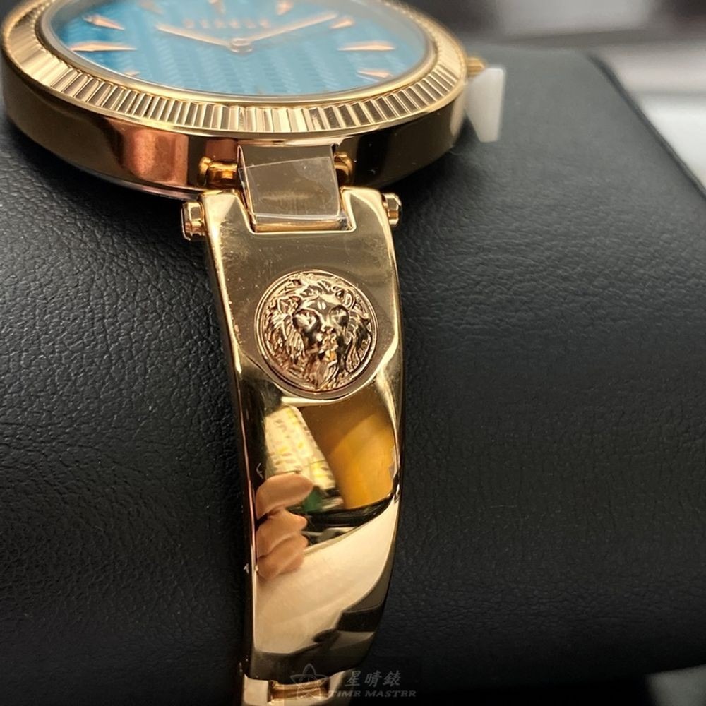 VERSUS VERSACE:手錶,型號:VV00303,女錶34mm玫瑰金錶殼水藍色錶面精鋼錶帶款-細節圖3