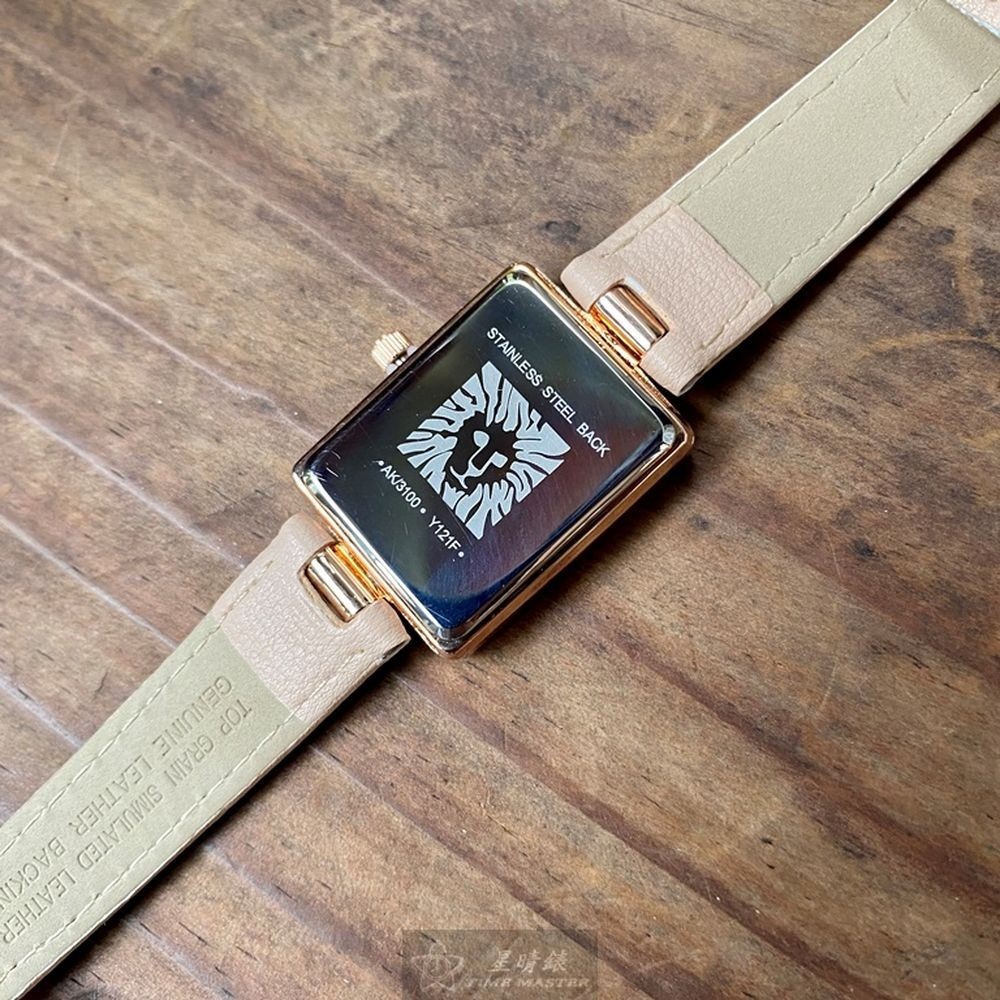 AnneKlein:手錶,型號:AN00508,女錶18mm, 22mm玫瑰金錶殼白色錶面真皮皮革錶帶款-細節圖7