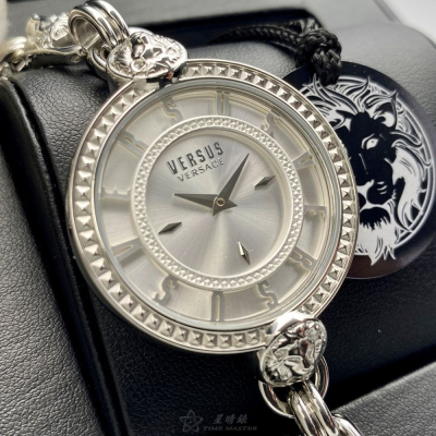 VERSUS VERSACE:手錶,型號:VV00201,女錶36mm銀錶殼銀白錶面精鋼錶帶款