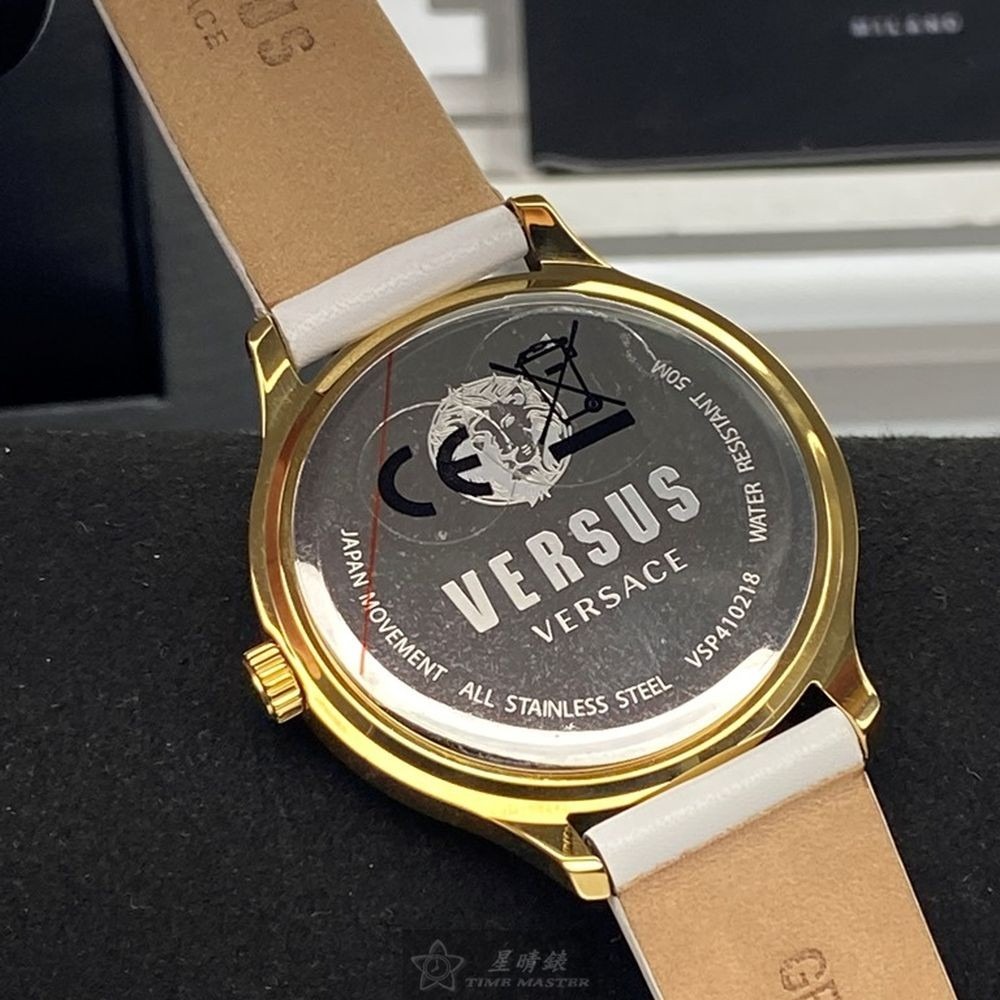 VERSUS VERSACE:手錶,型號:VV00313,女錶40mm金色錶殼白色錶面真皮皮革錶帶款-細節圖6