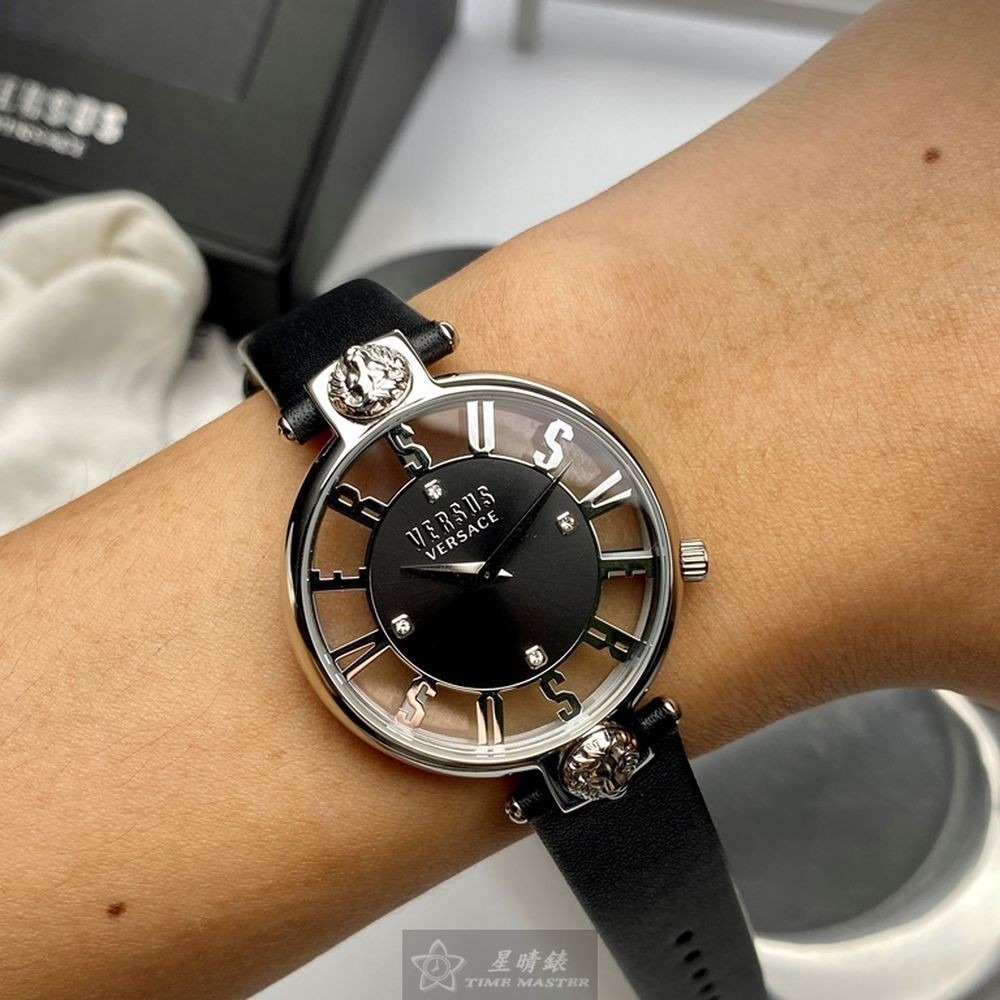 VERSUS VERSACE:手錶,型號:VV00089,女錶36mm銀錶殼銀色錶面真皮皮革錶帶款-細節圖3
