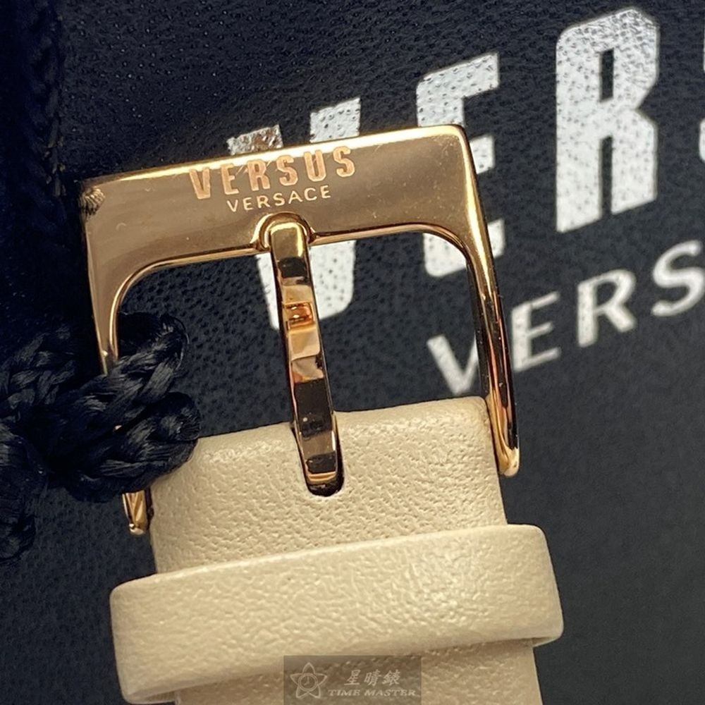 VERSUS VERSACE:手錶,型號:VV00278,女錶40mm玫瑰金錶殼粉金錶面真皮皮革錶帶款-細節圖7