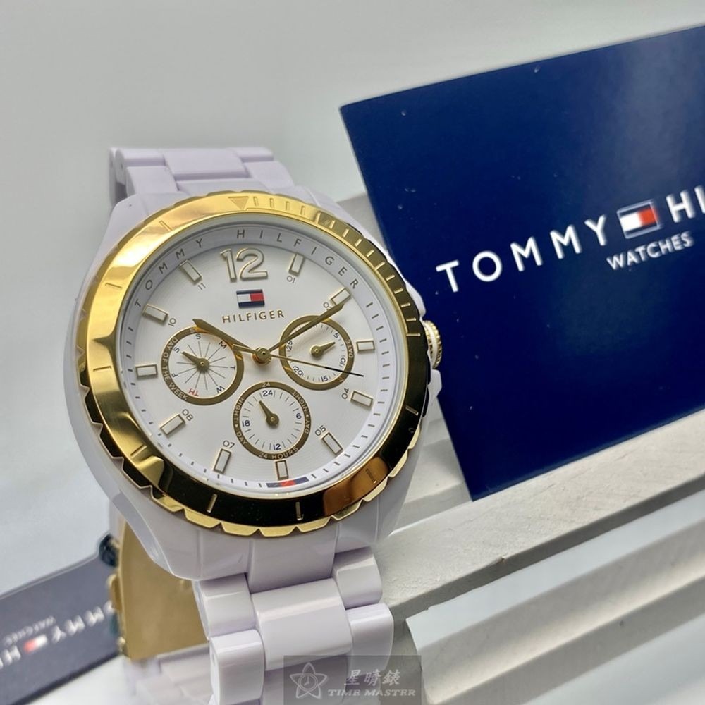 TommyHilfiger:手錶,型號:TH00015,女錶40mm白錶殼白色錶面樹脂錶帶款-細節圖4