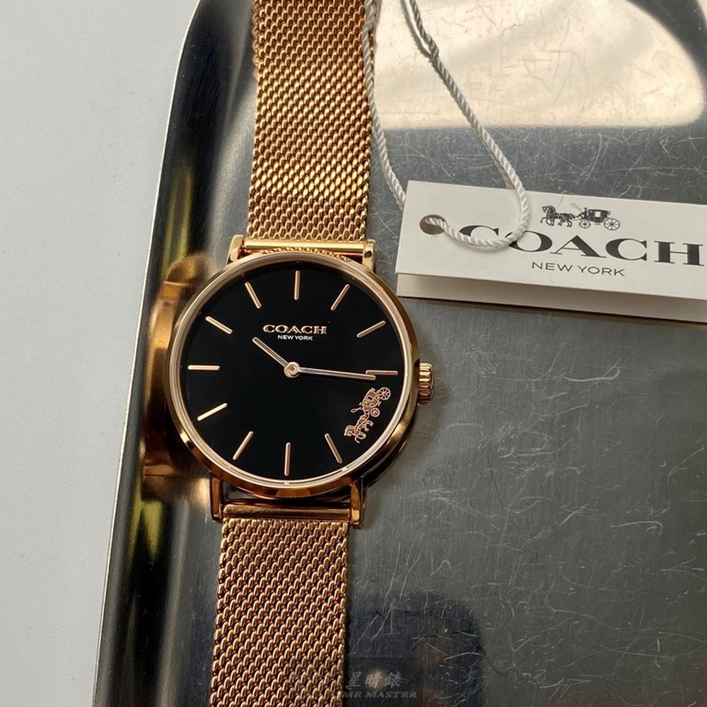 COACH:手錶,型號:CH00026,女錶32mm玫瑰金錶殼黑色錶面米蘭錶帶款-細節圖6