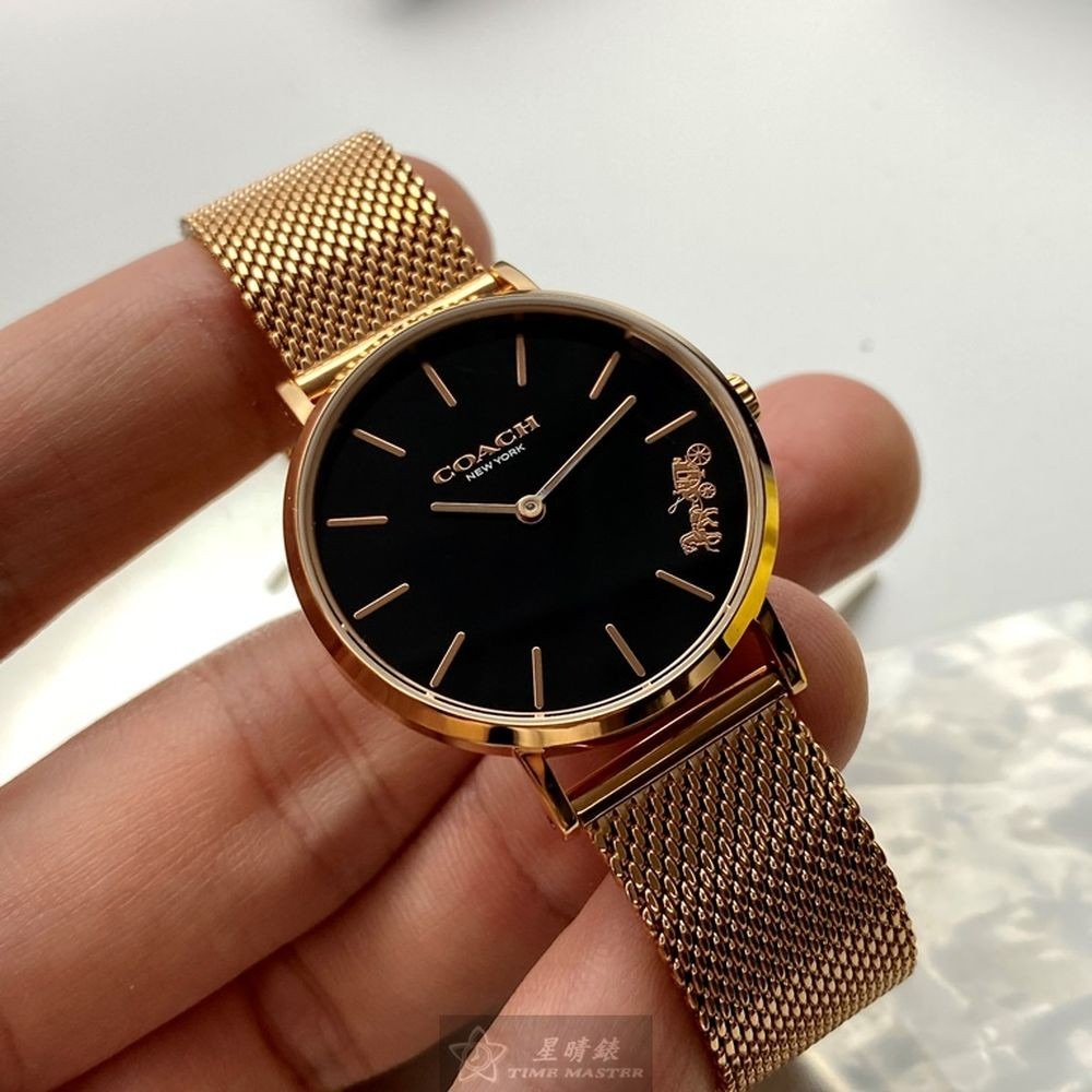 COACH:手錶,型號:CH00026,女錶32mm玫瑰金錶殼黑色錶面米蘭錶帶款-細節圖9