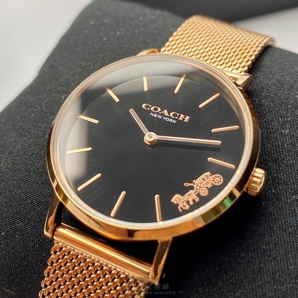 COACH:手錶,型號:CH00026,女錶32mm玫瑰金錶殼黑色錶面米蘭錶帶款-細節圖11