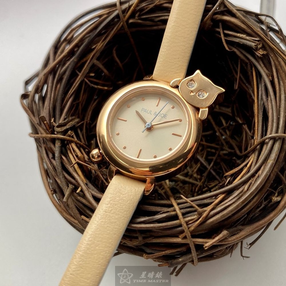 新品牌:手錶,型號:AB00009,女錶24mm金色錶殼白色錶面真皮皮革錶帶款-細節圖3