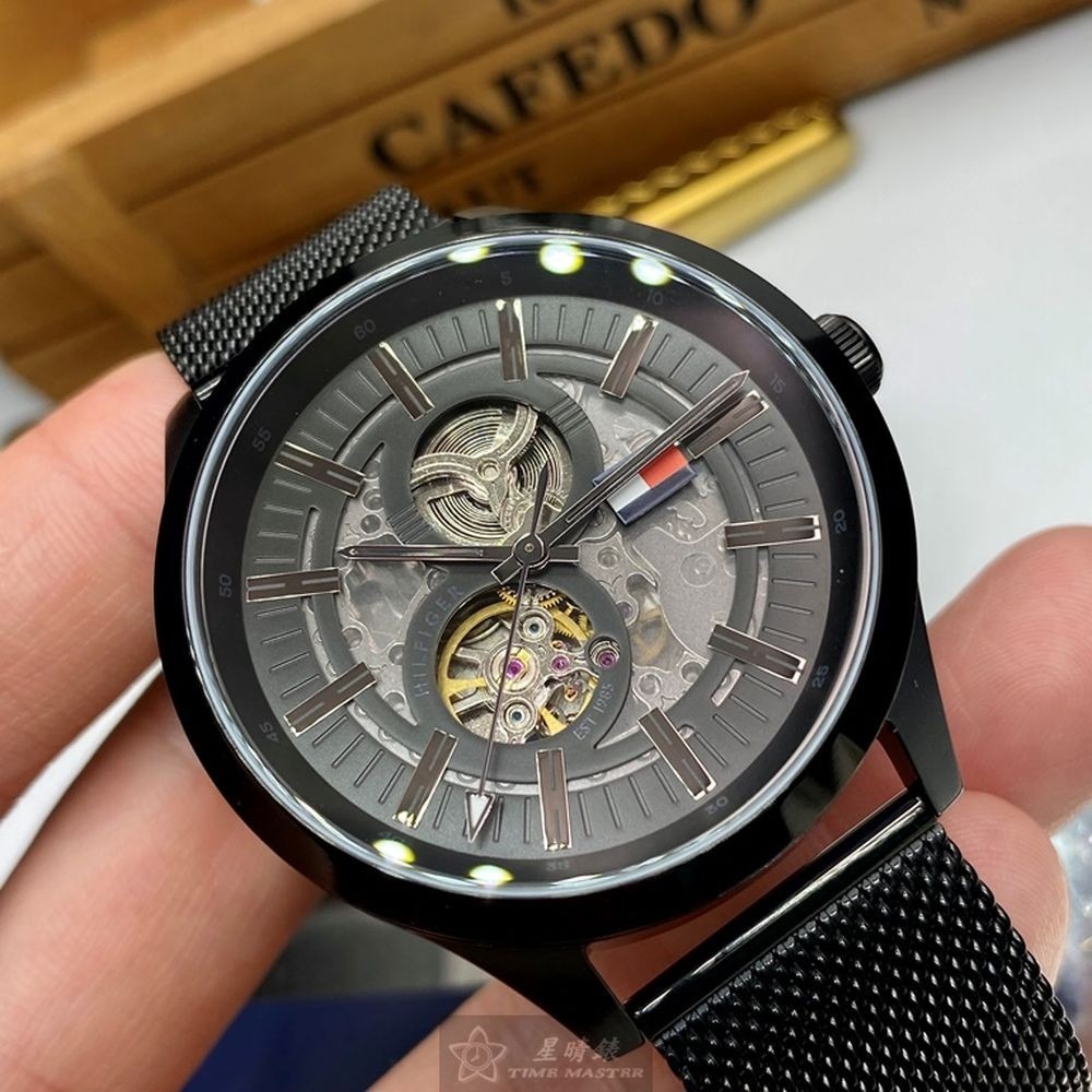 TommyHilfiger:手錶,型號:TH00030,男錶44mm黑錶殼黑色錶面米蘭錶帶款-細節圖2