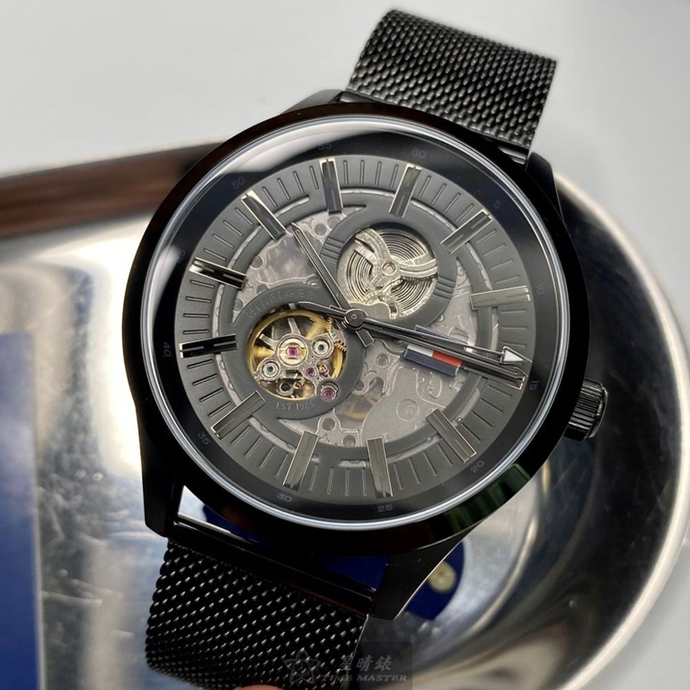 TommyHilfiger:手錶,型號:TH00030,男錶44mm黑錶殼黑色錶面米蘭錶帶款-細節圖3