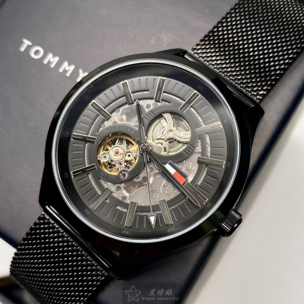 TommyHilfiger:手錶,型號:TH00030,男錶44mm黑錶殼黑色錶面米蘭錶帶款-細節圖5