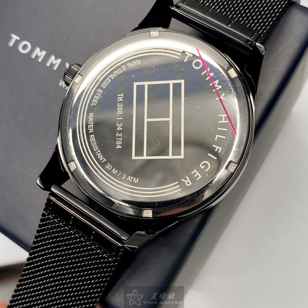 TommyHilfiger:手錶,型號:TH00030,男錶44mm黑錶殼黑色錶面米蘭錶帶款-細節圖6