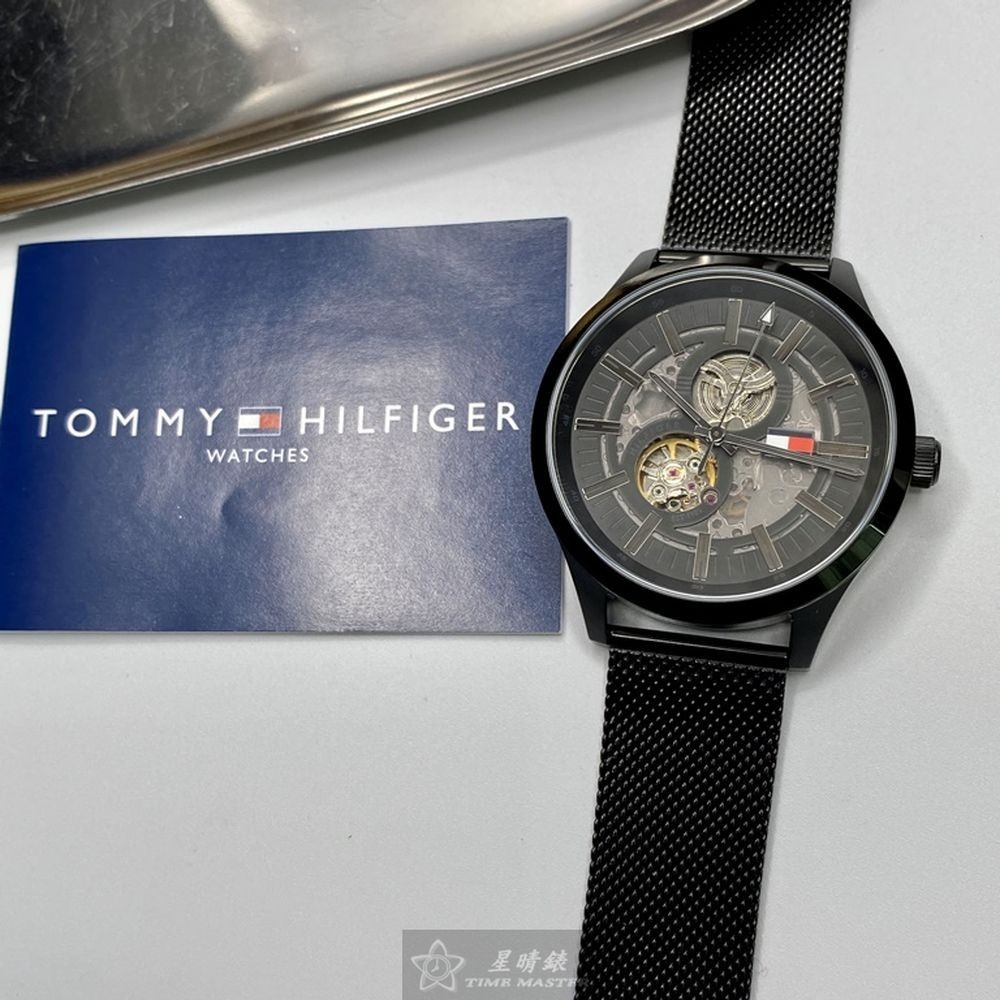 TommyHilfiger:手錶,型號:TH00030,男錶44mm黑錶殼黑色錶面米蘭錶帶款-細節圖7