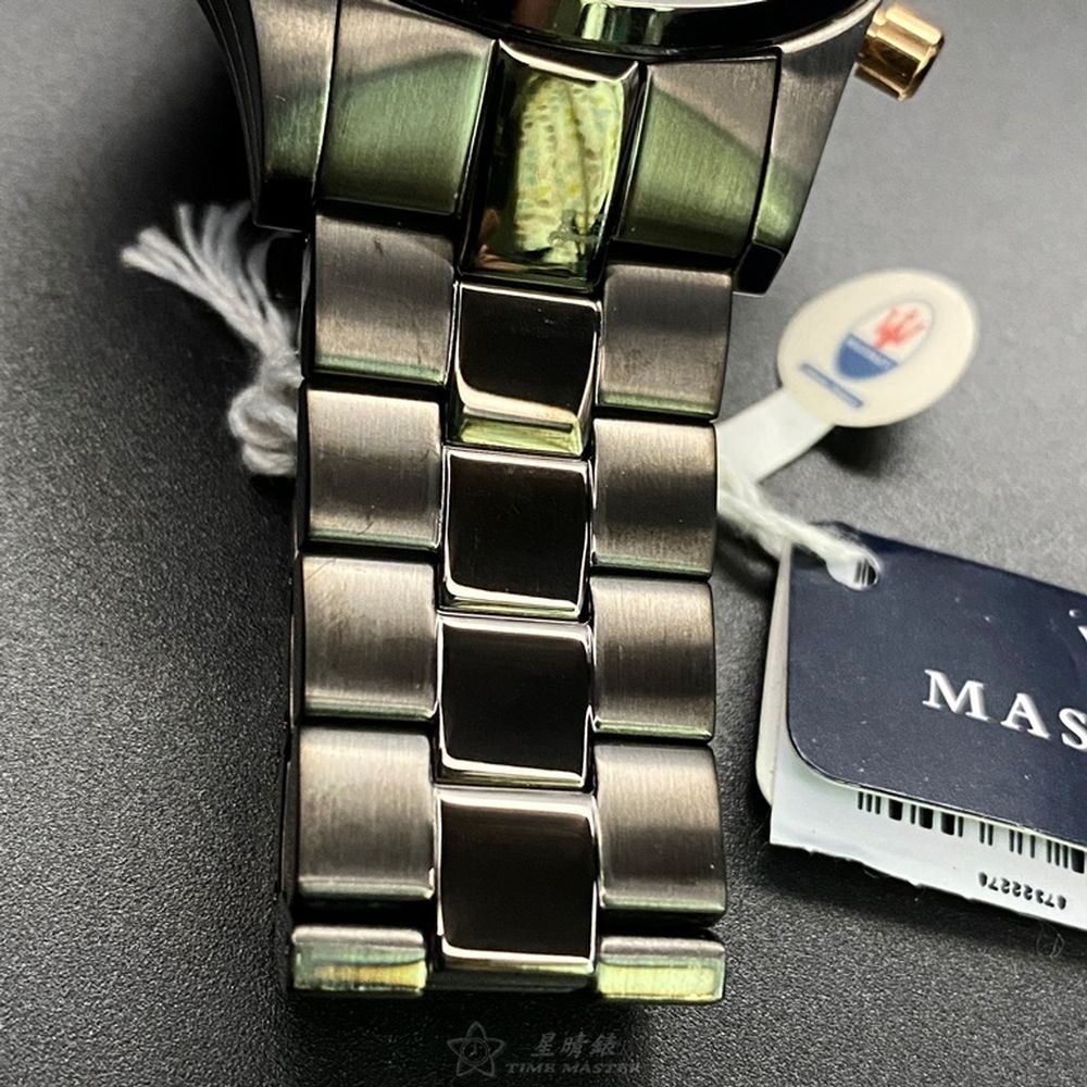 MASERATI:手錶,型號:R8873627001,男錶46mm黑錶殼黑色錶面精鋼錶帶款-細節圖8