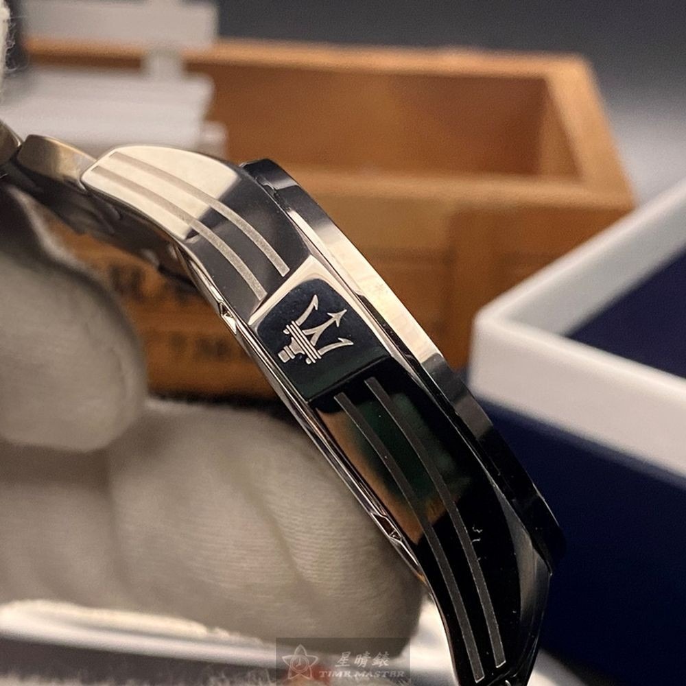 MASERATI:手錶,型號:R8873627001,男錶46mm黑錶殼黑色錶面精鋼錶帶款-細節圖9