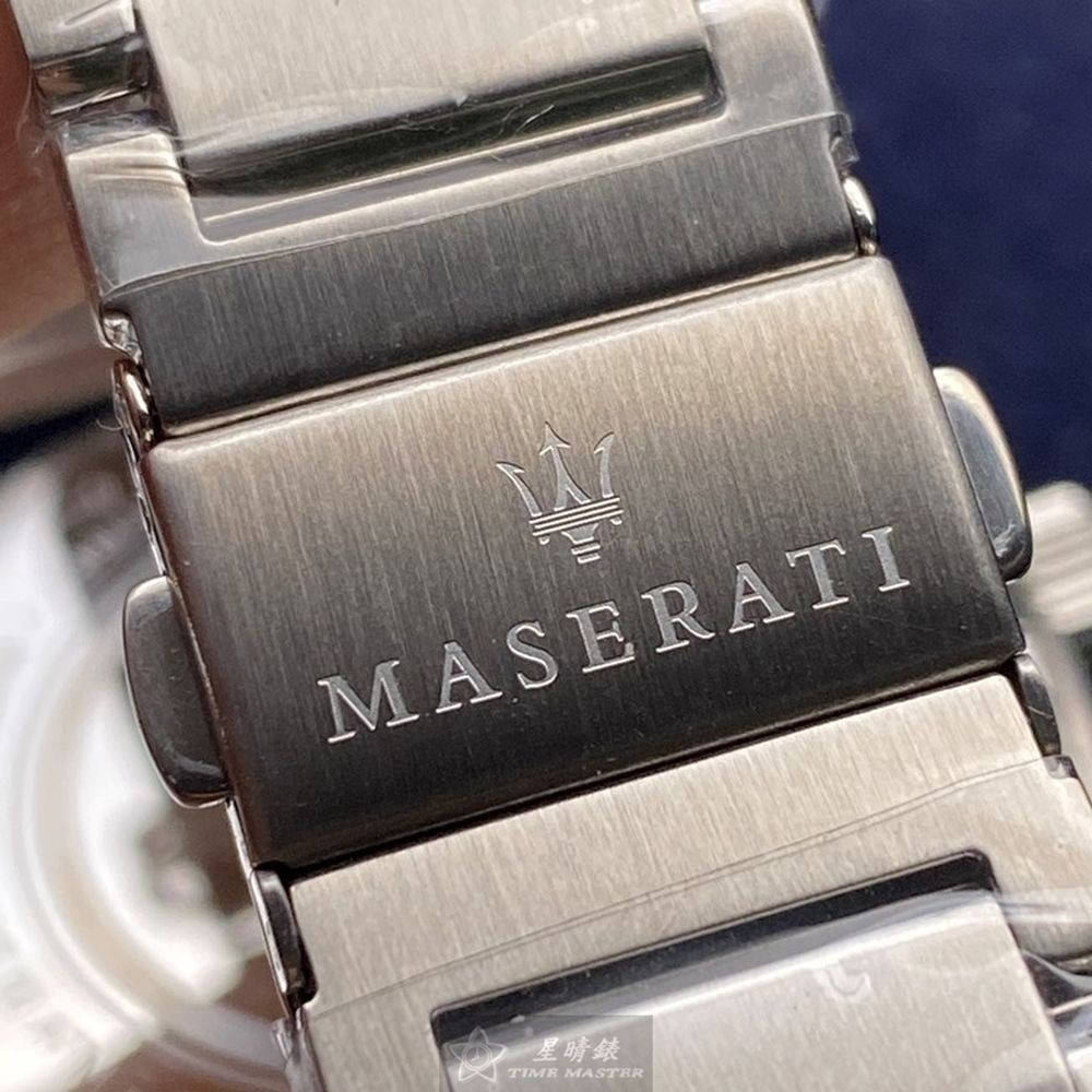 MASERATI:手錶,型號:R8873632003,男女通用錶42mm銀錶殼黑色錶面精鋼錶帶款-細節圖8