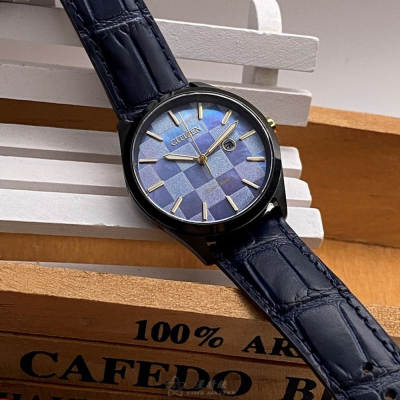 CITIZEN:手錶,型號:CI00012,女錶34mm黑錶殼藍紫色錶面真皮皮革錶帶款