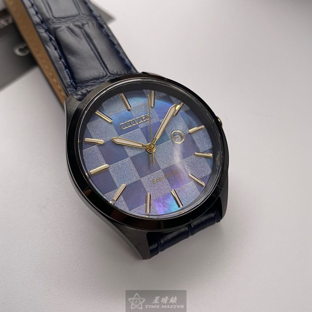 CITIZEN:手錶,型號:CI00012,女錶34mm黑錶殼藍紫色錶面真皮皮革錶帶款-細節圖2