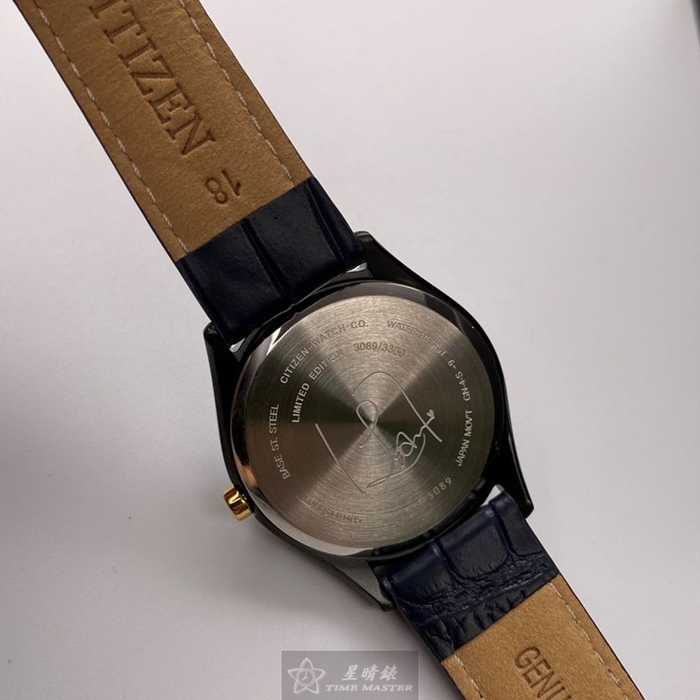 CITIZEN:手錶,型號:CI00012,女錶34mm黑錶殼藍紫色錶面真皮皮革錶帶款-細節圖6