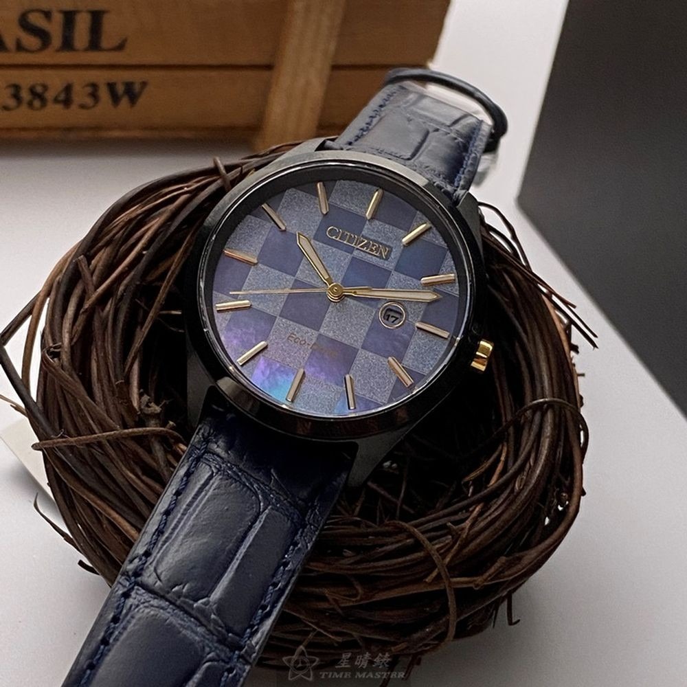 CITIZEN:手錶,型號:CI00012,女錶34mm黑錶殼藍紫色錶面真皮皮革錶帶款-細節圖9