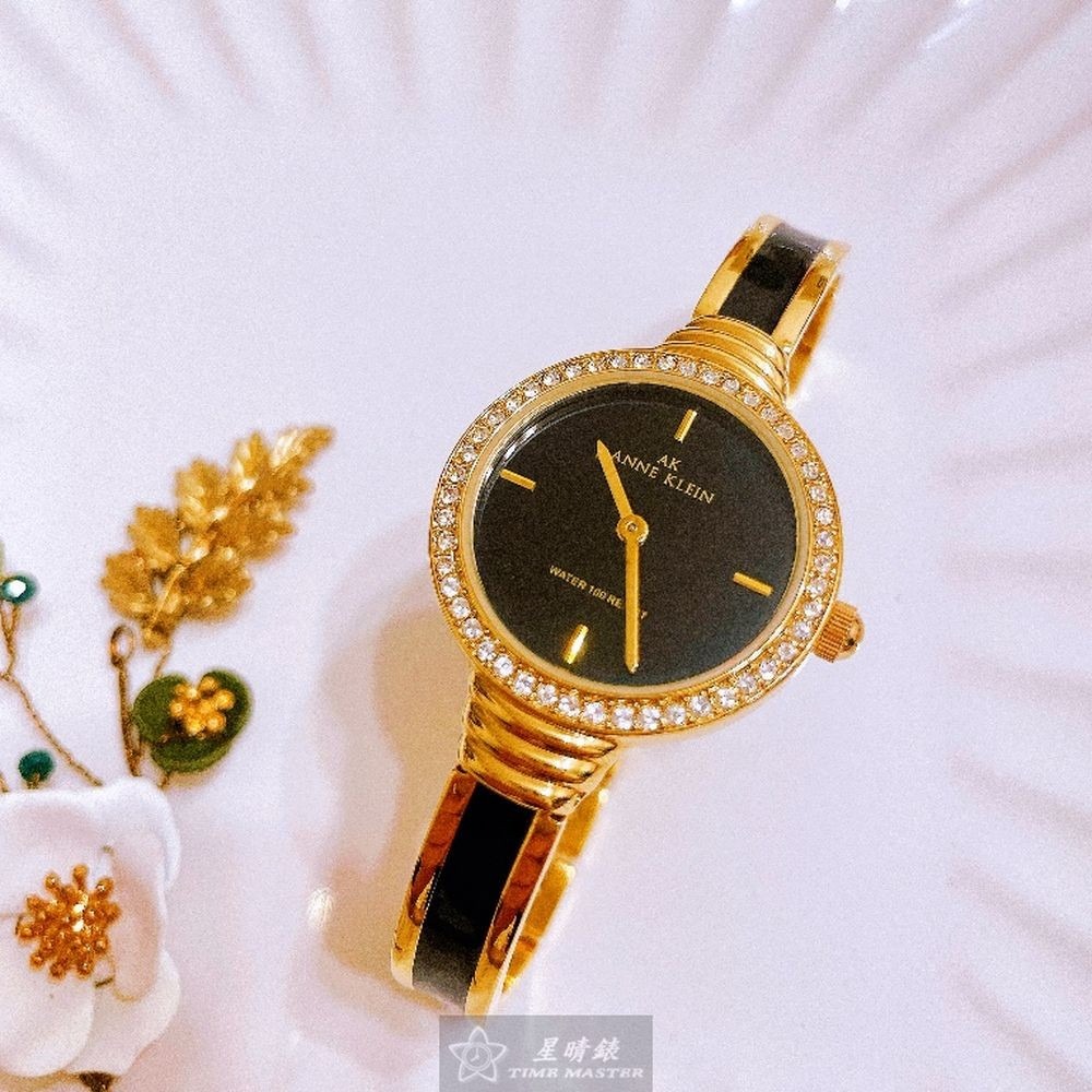 AnneKlein:手錶,型號:AN00514,女錶28mm金色錶殼黑色錶面精鋼錶帶款-細節圖7