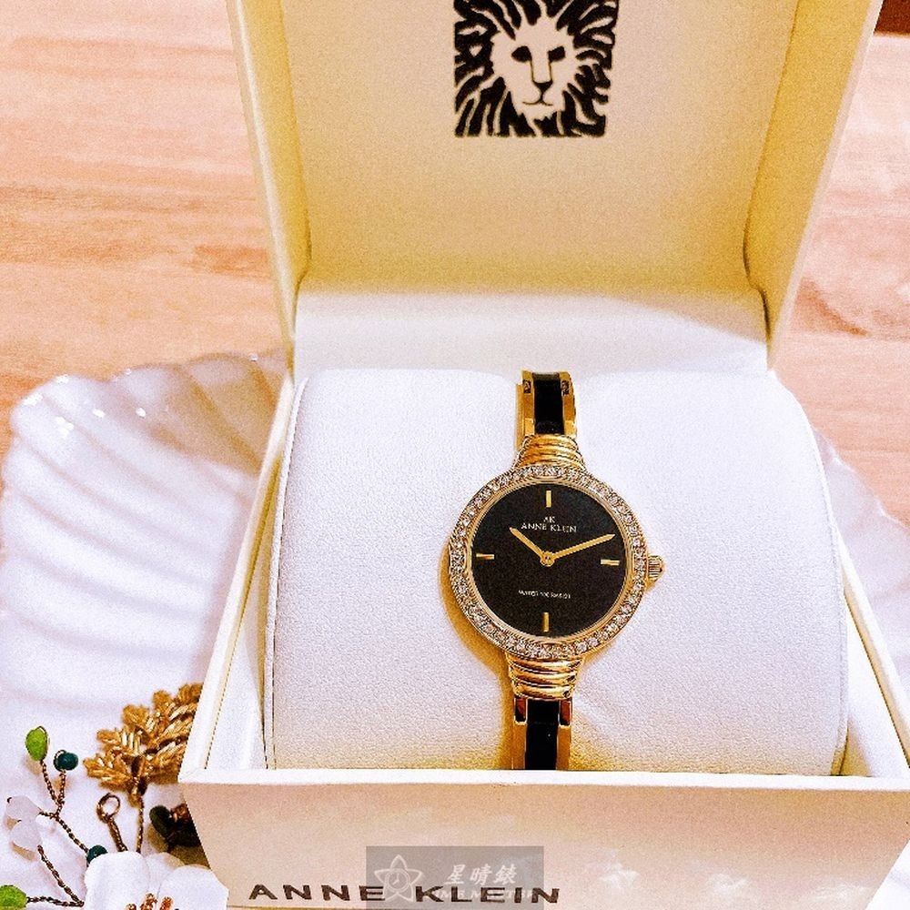 AnneKlein:手錶,型號:AN00514,女錶28mm金色錶殼黑色錶面精鋼錶帶款-細節圖8