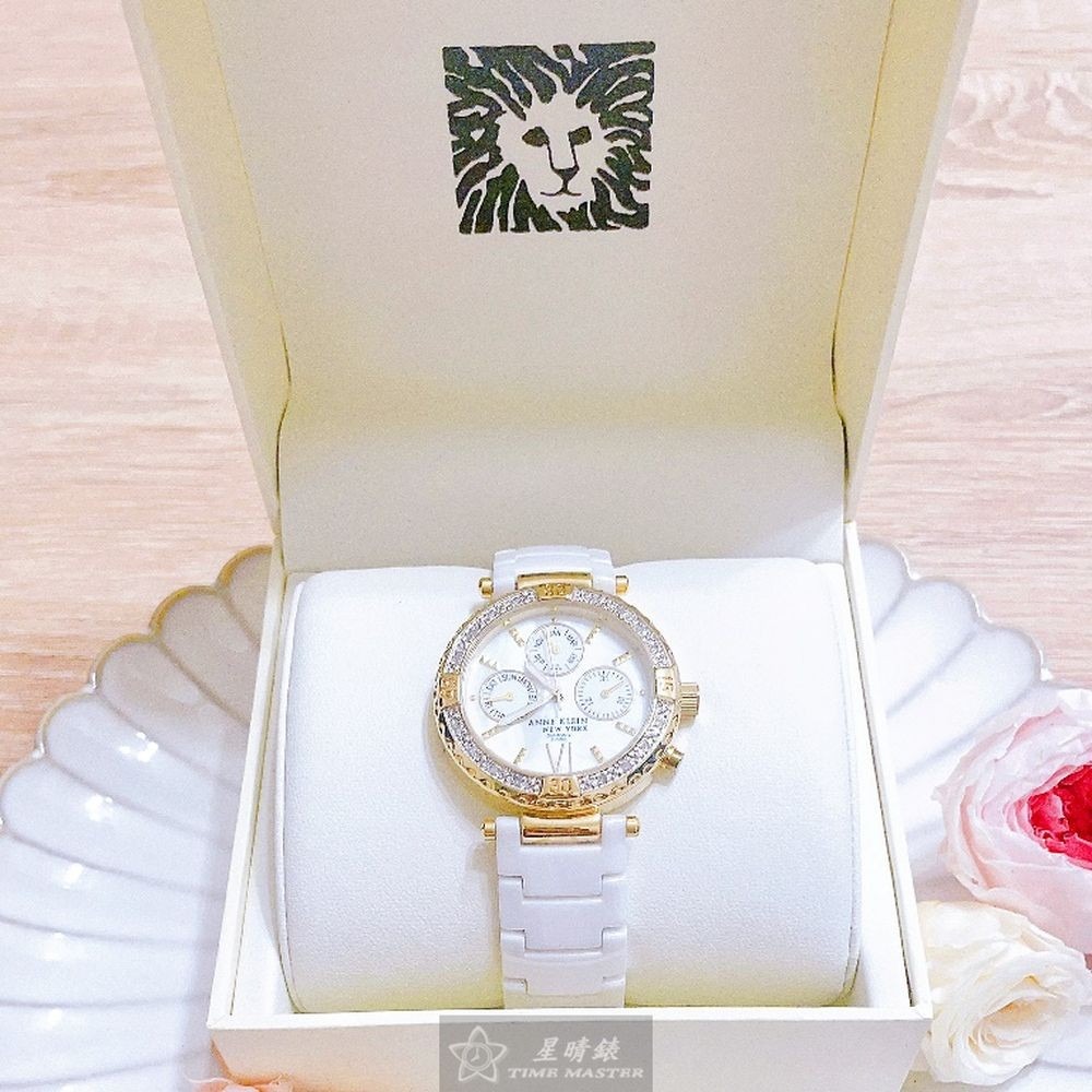 AnneKlein:手錶,型號:AN00574,女錶34mm白錶殼白色錶面陶瓷錶帶款-細節圖9