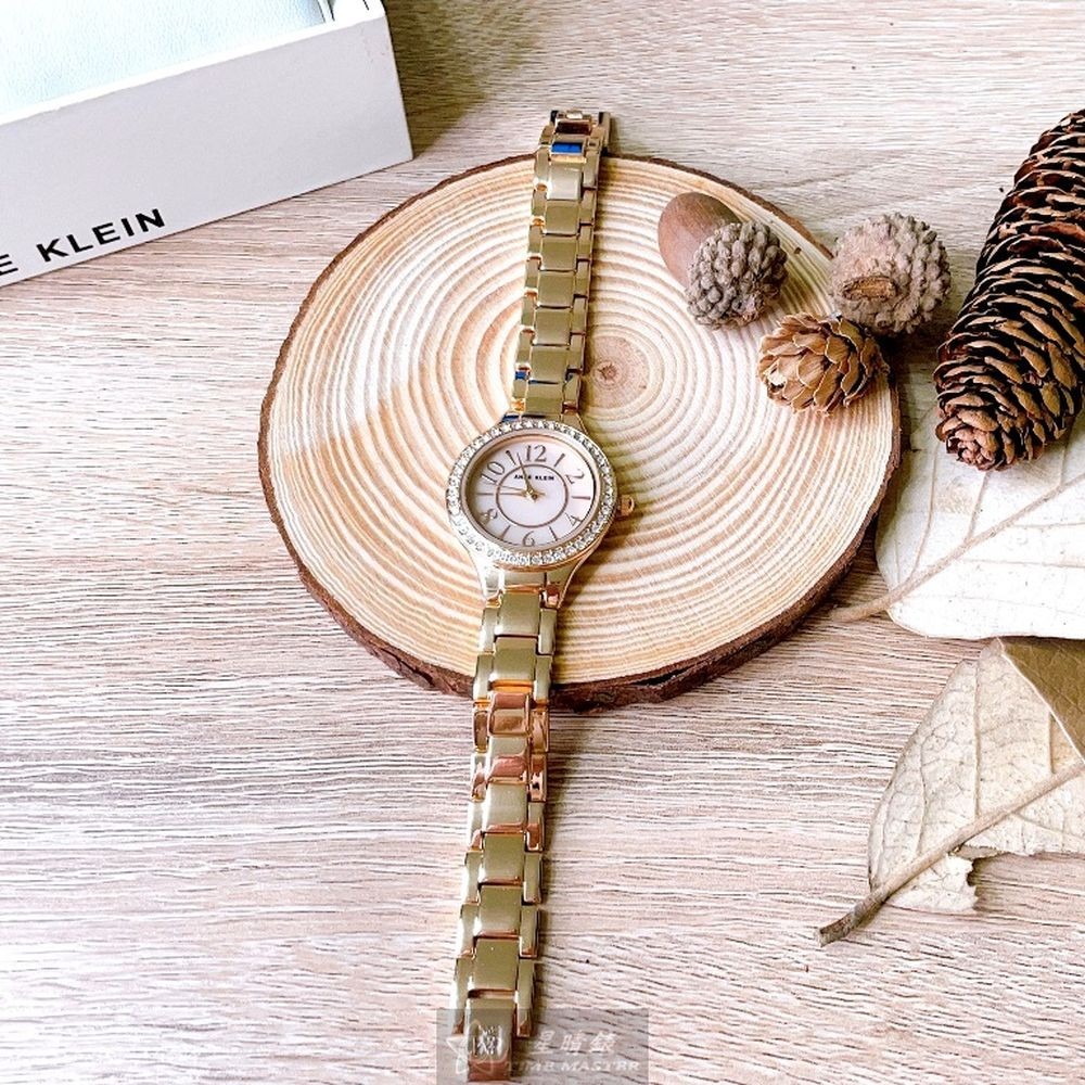 AnneKlein:手錶,型號:AN00216,女錶28mm玫瑰金錶殼玫瑰金色錶面精鋼錶帶款-細節圖2