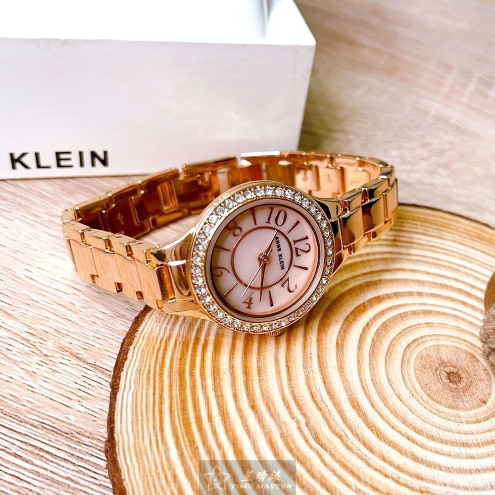 AnneKlein:手錶,型號:AN00216,女錶28mm玫瑰金錶殼玫瑰金色錶面精鋼錶帶款-細節圖8