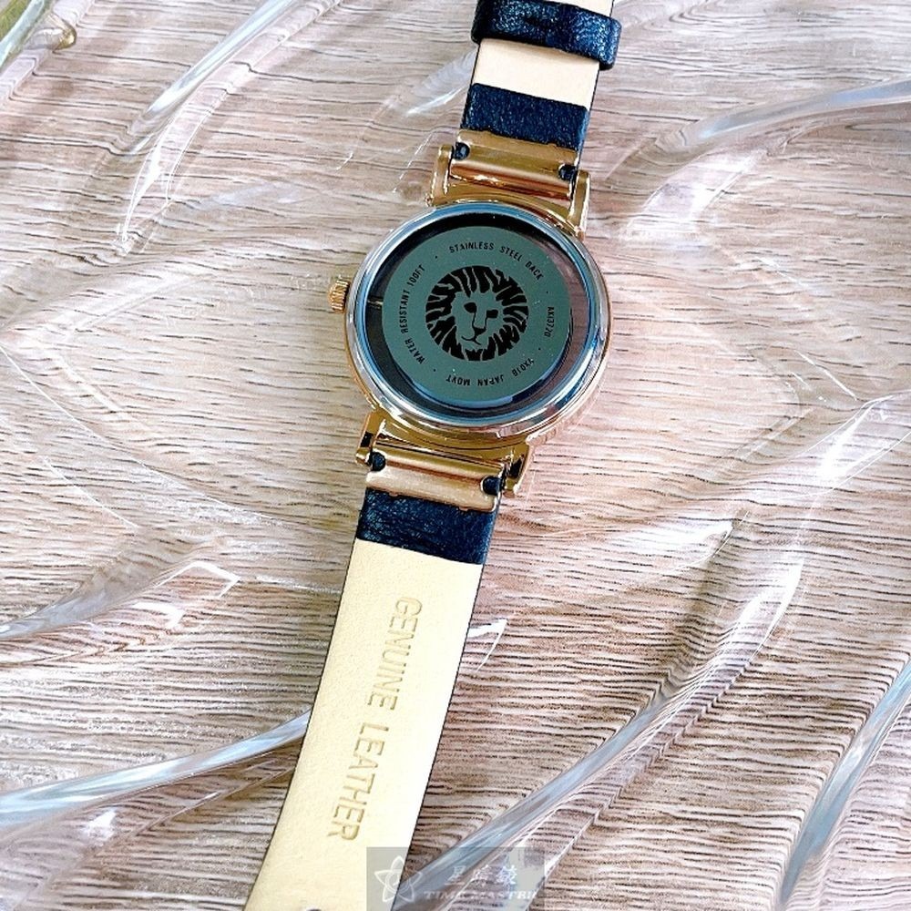 AnneKlein:手錶,型號:AN00617,女錶36mm玫瑰金錶殼黑玫瑰金色錶面真皮皮革錶帶款-細節圖5